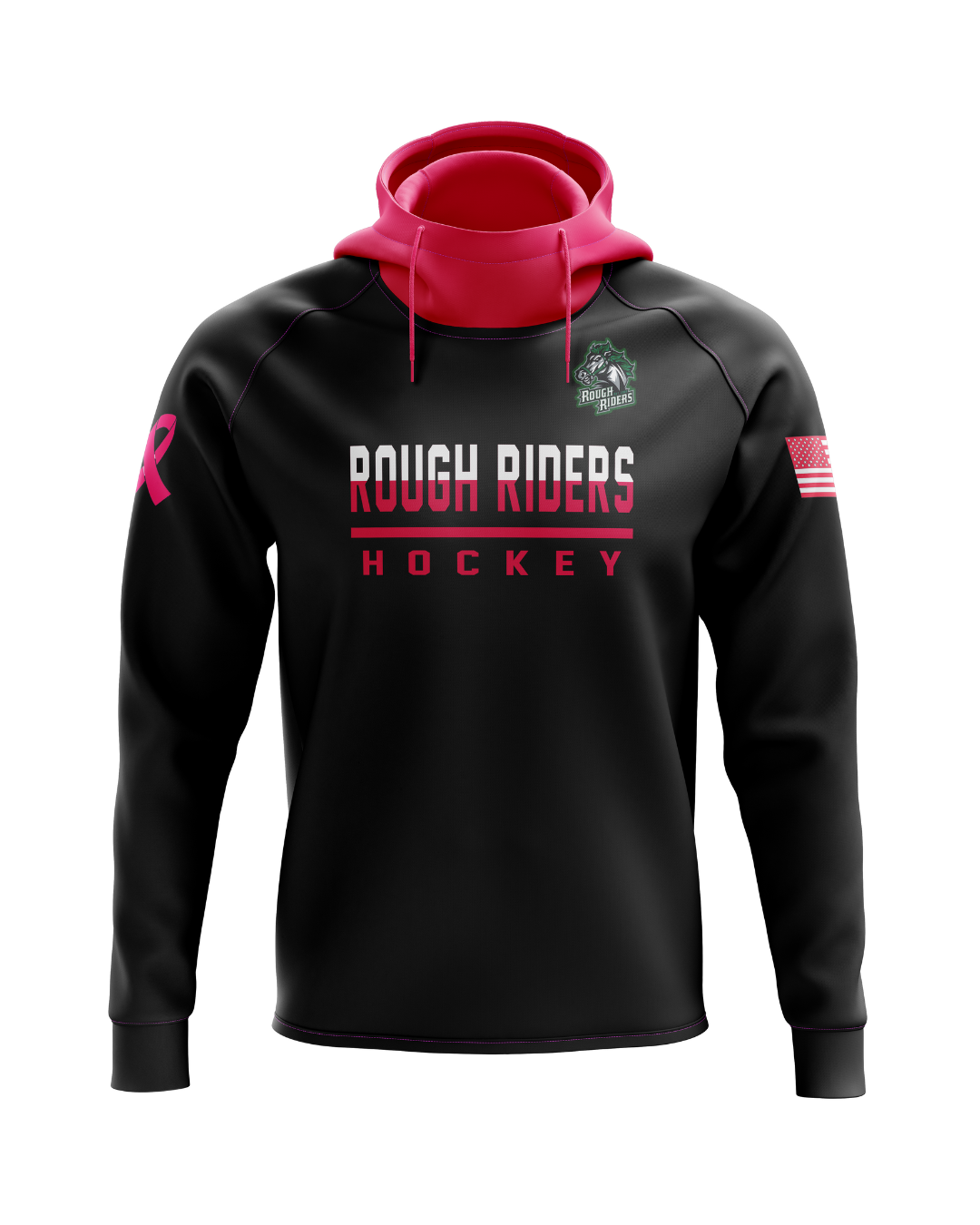 Rough Riders Breast Cancer Awareness Scuba Hoodie