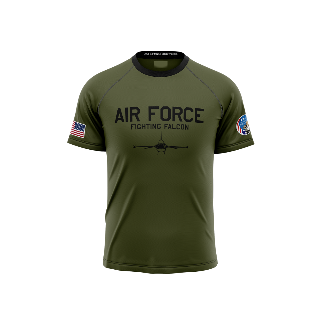 Air Force Fighting Falcon Viper Green Performance Tee (Youth and Adult Sizes)