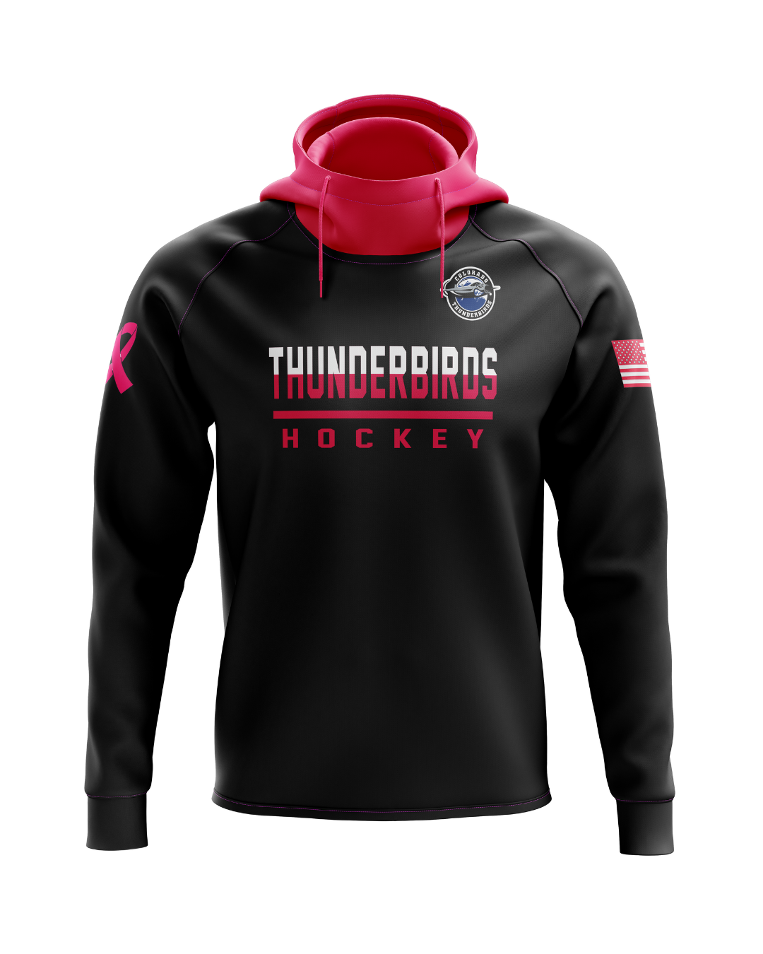 Thunderbirds Breast Cancer Awareness Scuba Hoodie