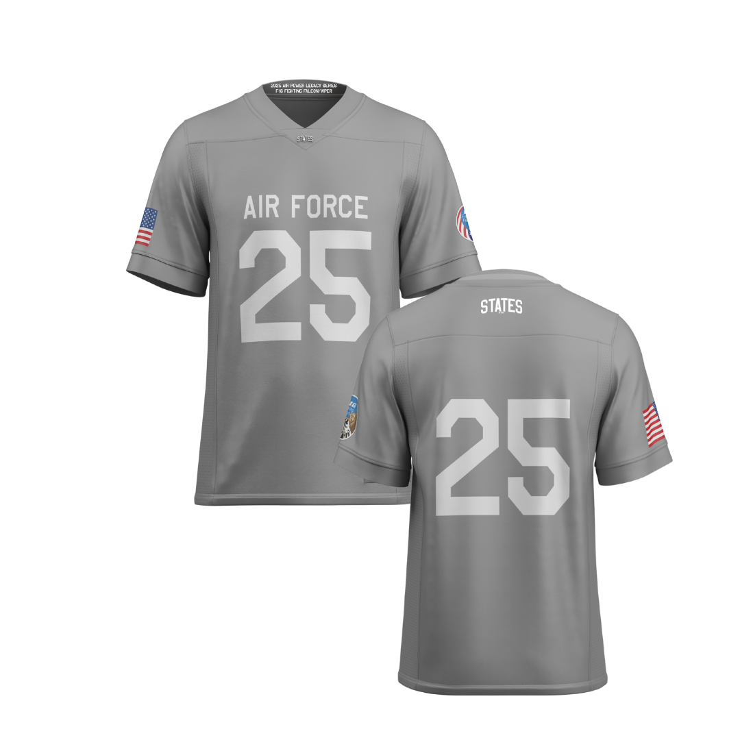 2025 USAFA Air Power Legacy Series STATES AND CO F-16 Football Jersey