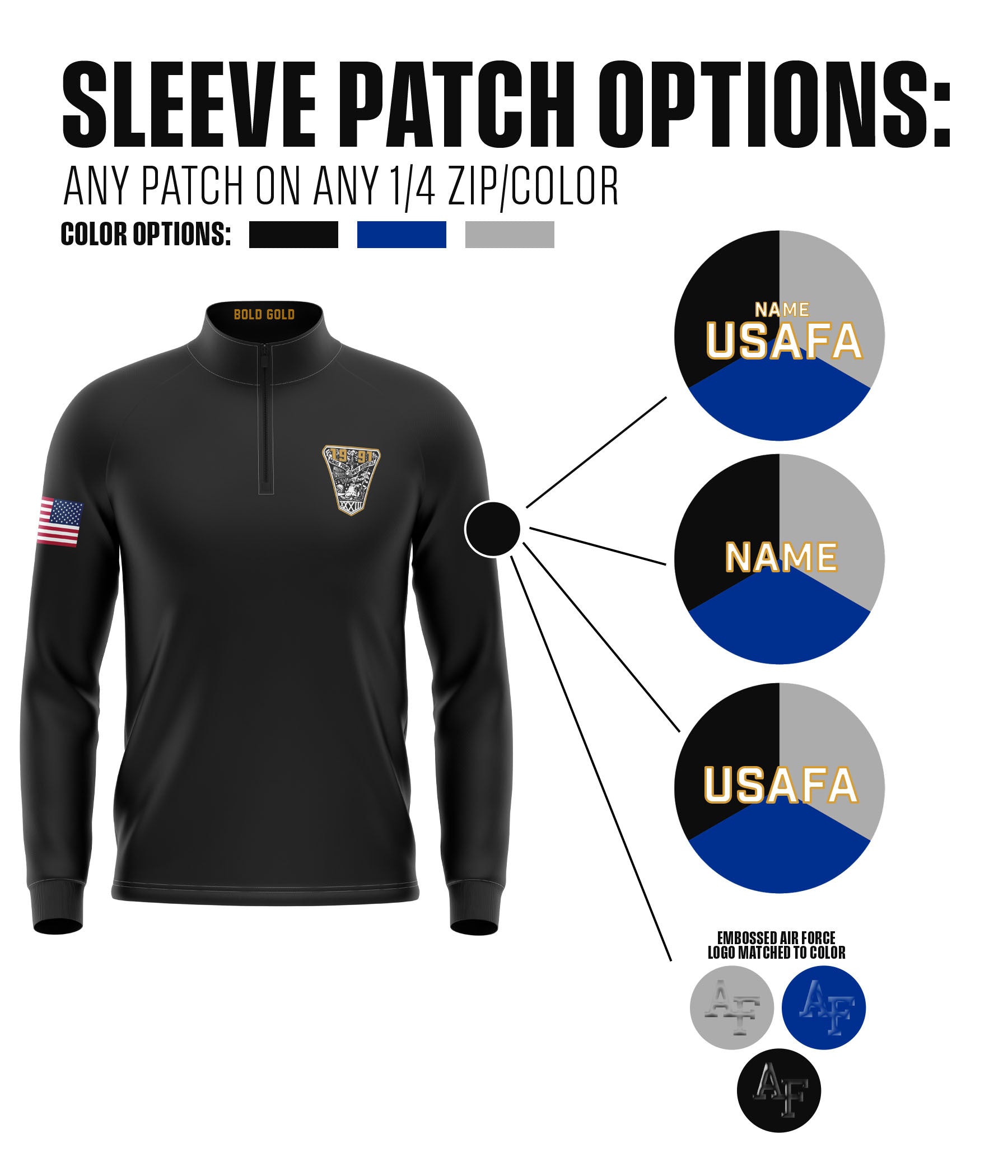 USAFA Class of 91 1/4 Zip