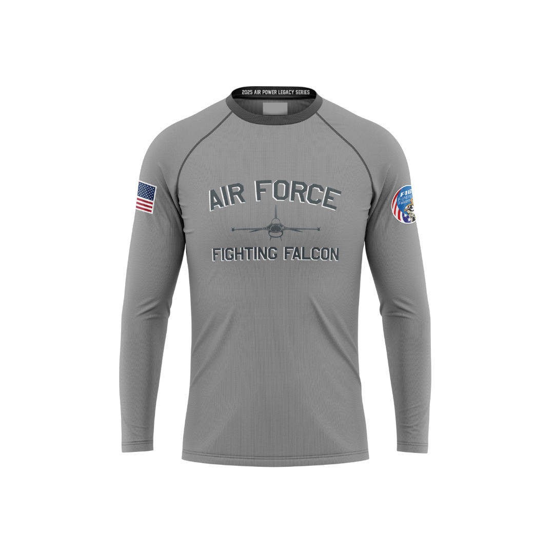 Air Force Arched Fighting Falcon Performance Long Sleeve Tee (Youth and Adult Sizes)