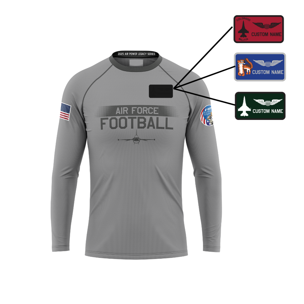 Air Force Custom Sport Performance Long Sleeve Tee (Youth and Adult Sizes)