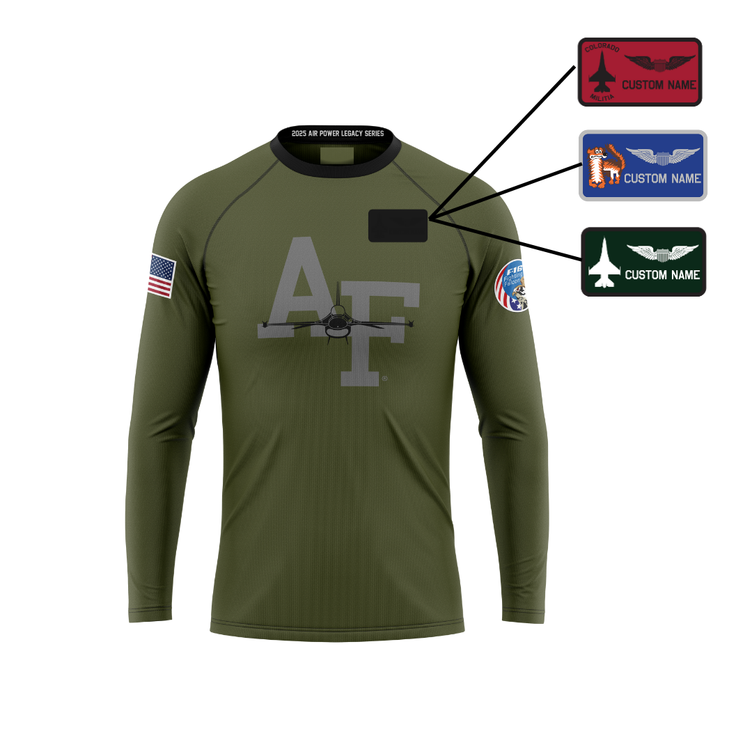 Air Force Jet Green Performance Long Sleeve Tee (Youth and Adult Sizes)
