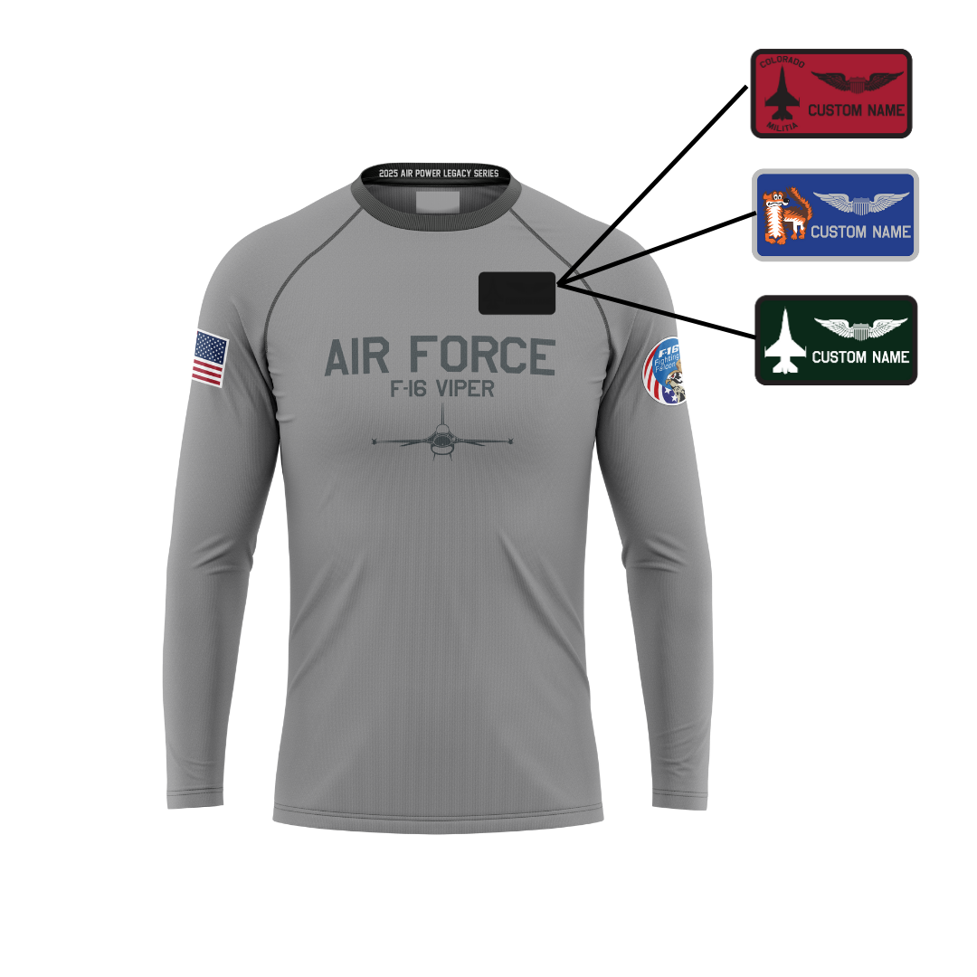 Air Force F-16 VIPER Performance Long Sleeve Tee (Youth and Adult Sizes)