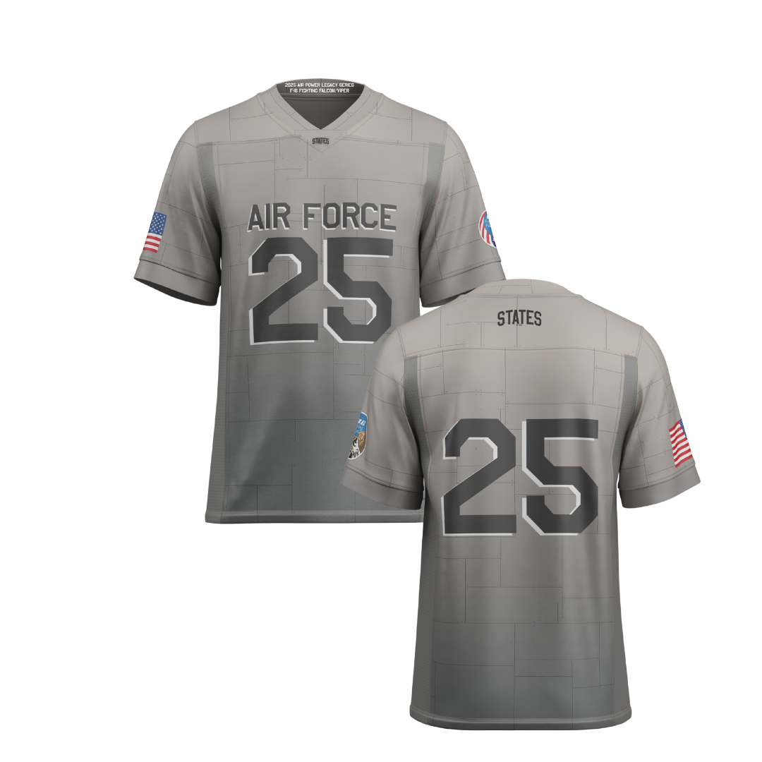 2025 USAFA STATES AND CO Custom F-16 Football Jersey