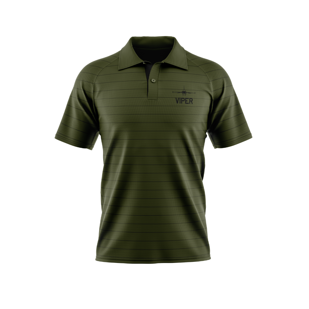 Air Force VIPER Green Striped polo (Youth and Adult Sizes)
