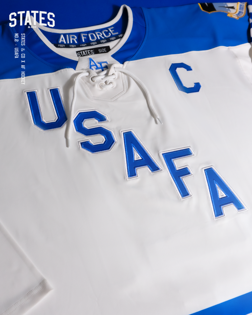 White USAFA On-Ice Youth Authentic Jersey