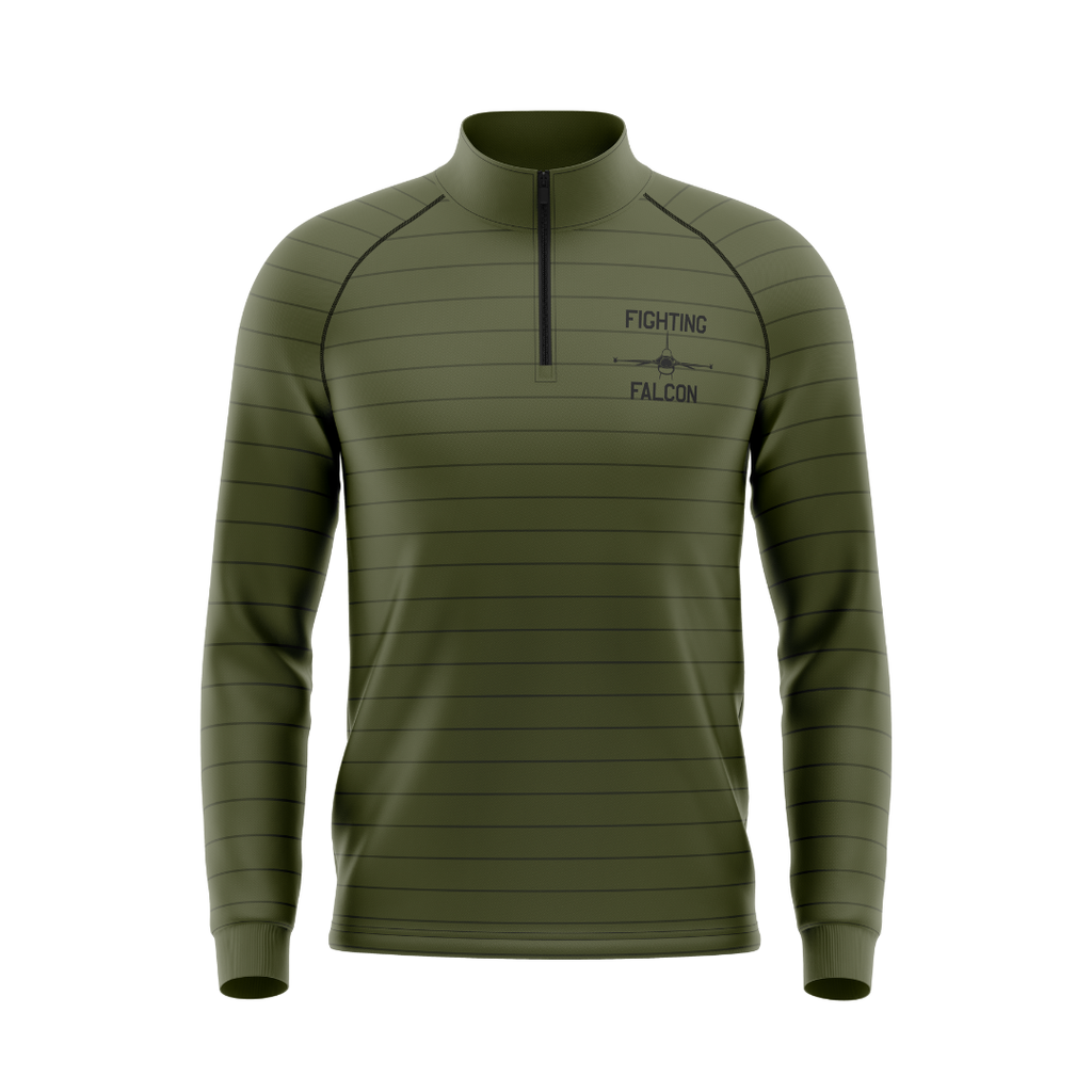 Air Force Fighting Falcon Green Striped Quarter Zip (Youth and Adult Sizes)