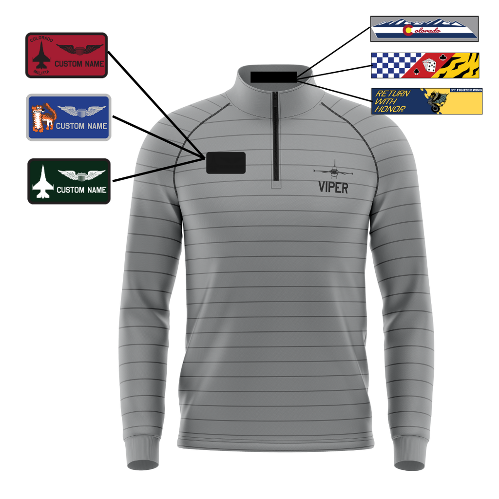 Air Force VIPER Striped Quarter Zip (Youth and Adult Sizes)