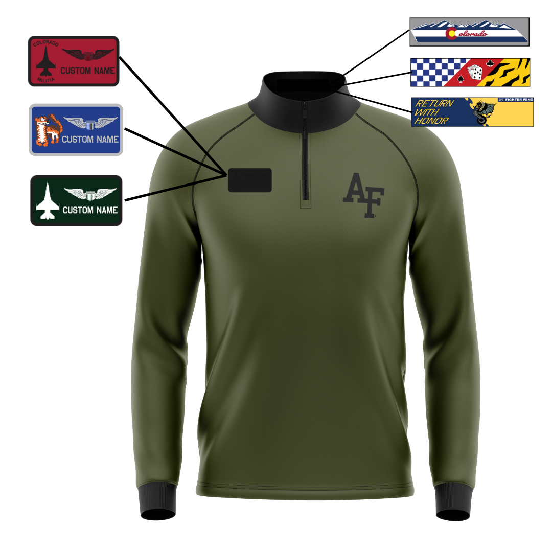 Air Force Green Quarter Zip (Youth and Adult Sizes)