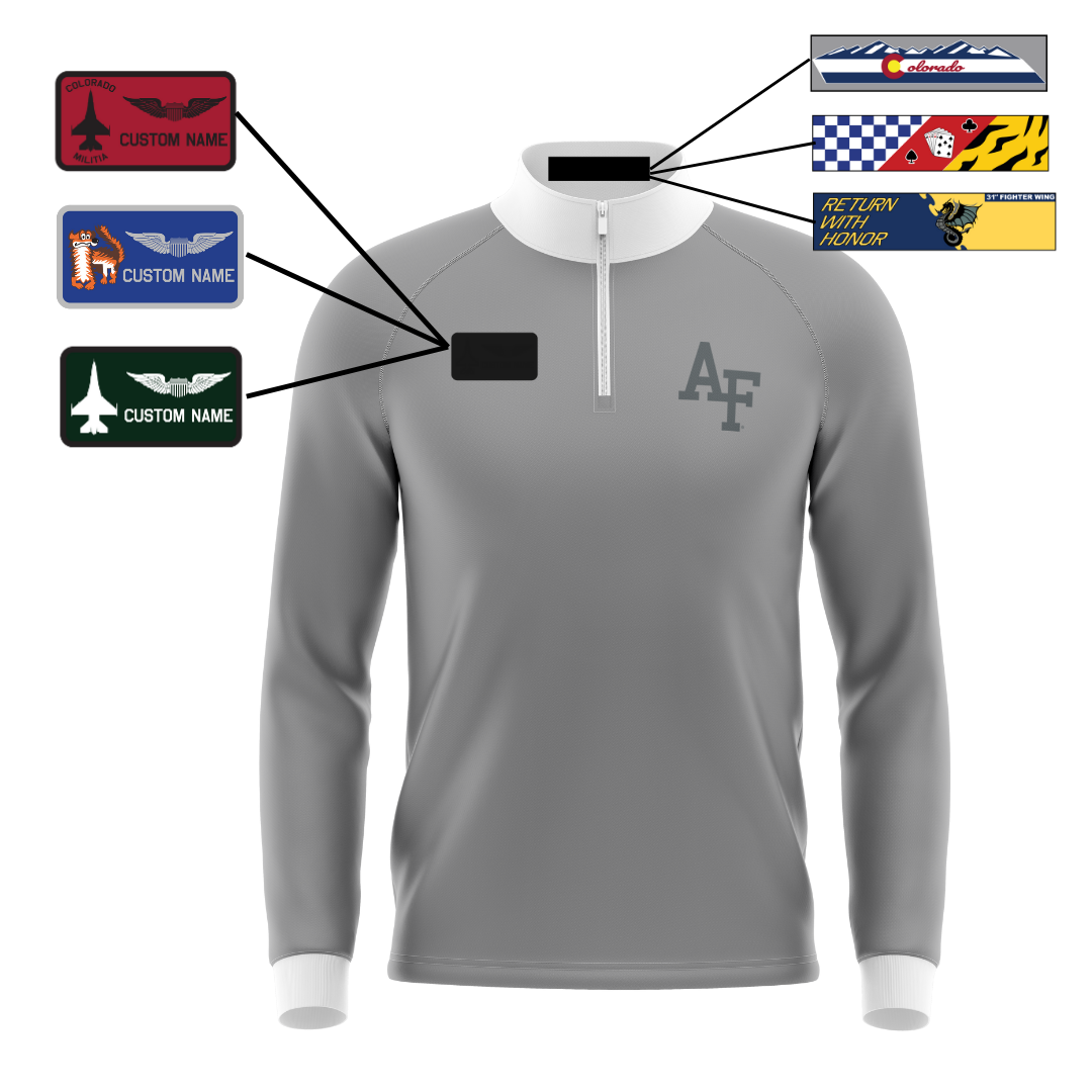 Air Force Quarter Zip (Youth and Adult Sizes)