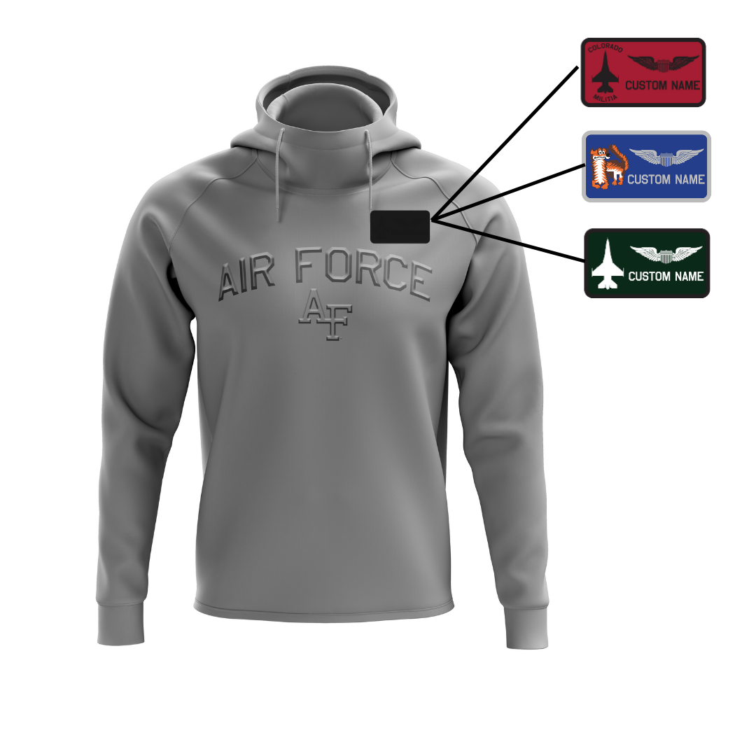 Air Force Arched Embossed Fleece-Lined Hoodie (Youth and Adult Sizes)