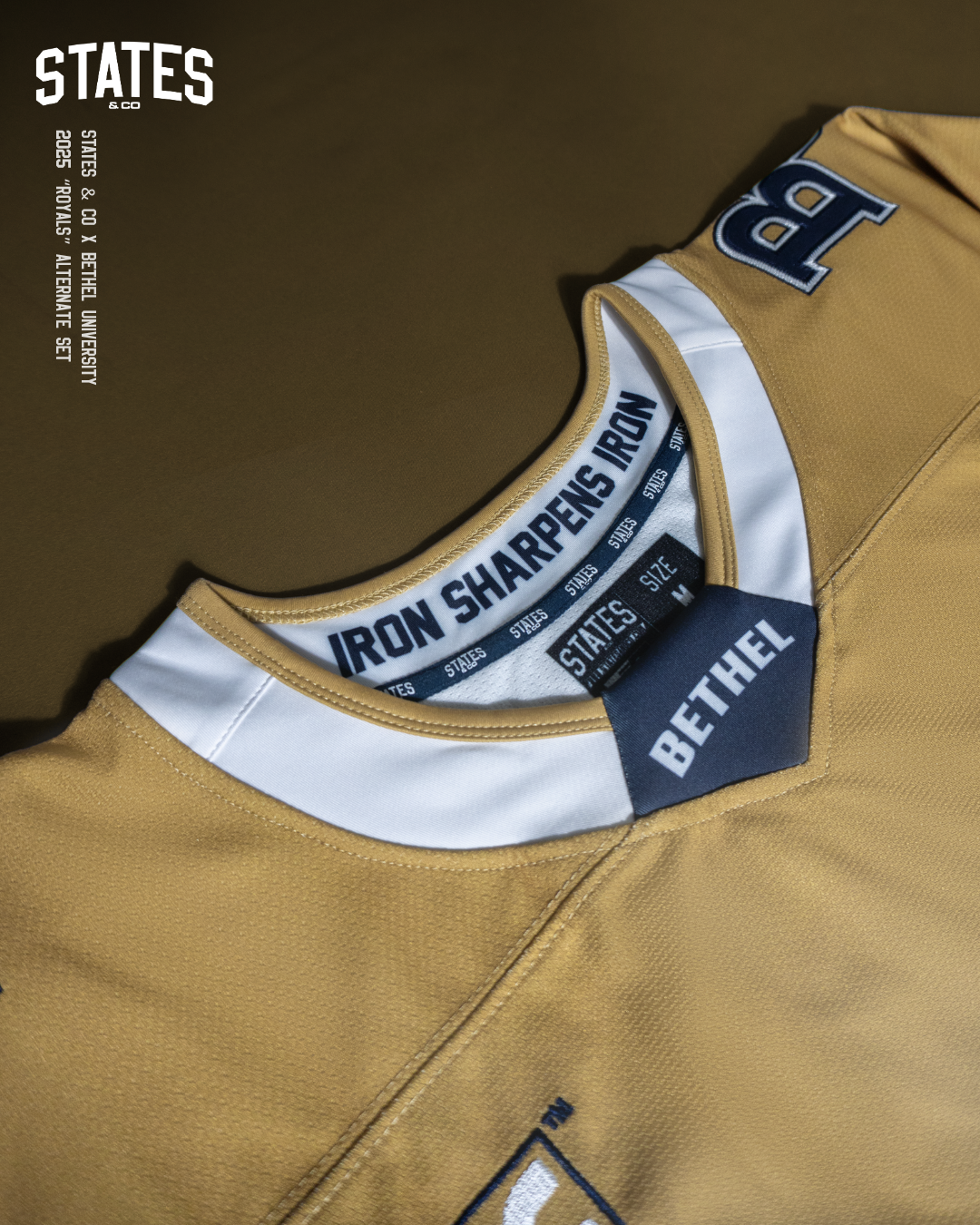 2025 Bethel University Gold On-Ice Men's Authentic Jersey