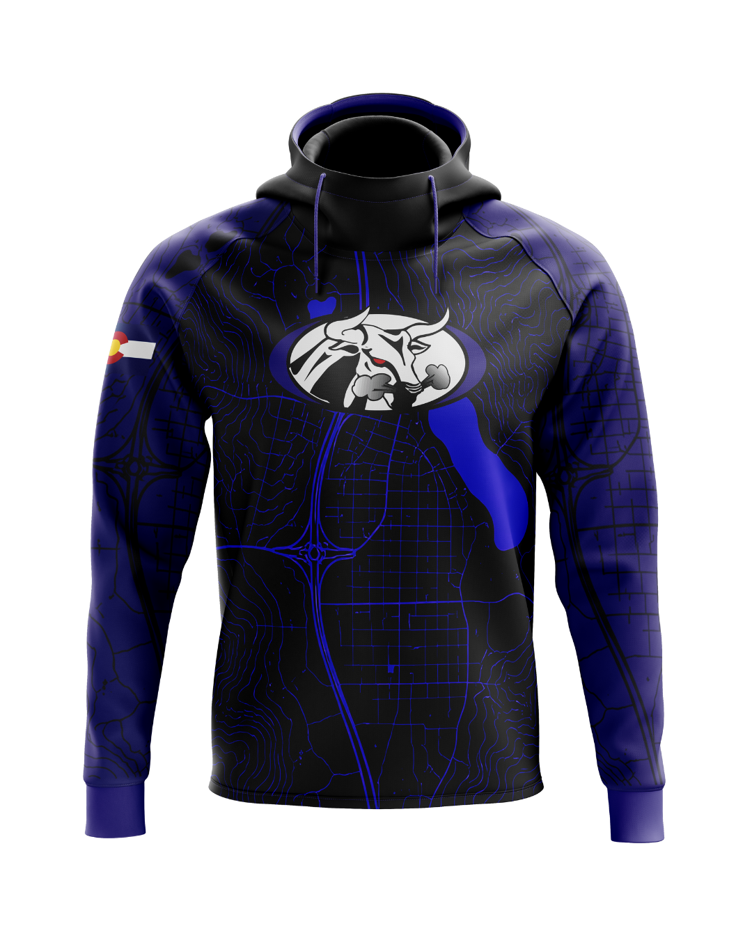 Colorado Rampage Topographic Scuba Hoodie