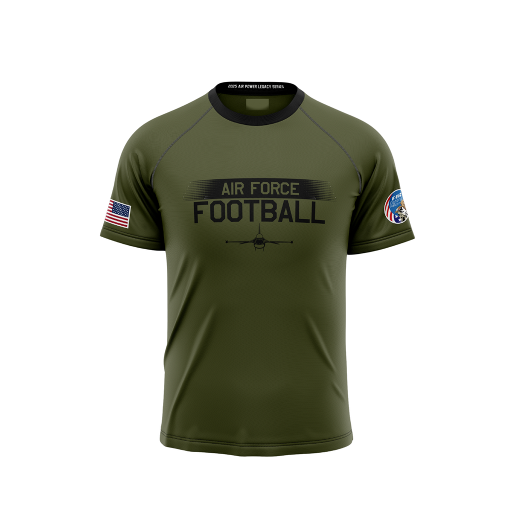 Air Force Green Custom Sport Performance Tee (Youth and Adult Sizes)
