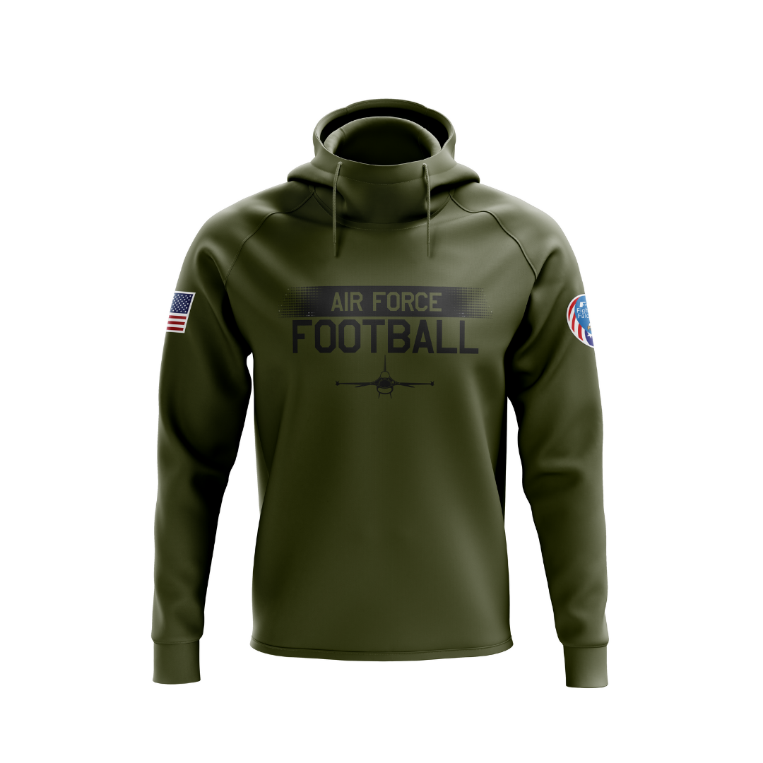 Air Force Green Custom Sport Fleece-Lined Hoodie (Youth and Adult Sizes)