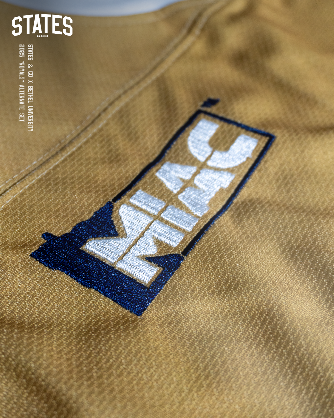 2025 Bethel University Gold On-Ice Men's Authentic Jersey