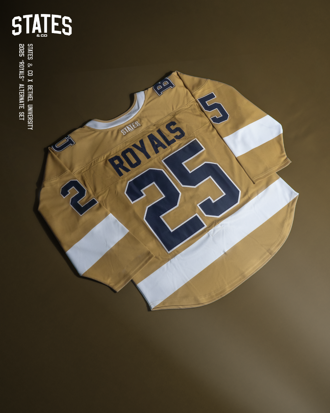 2025 Bethel University Gold On-Ice Men's Authentic Jersey