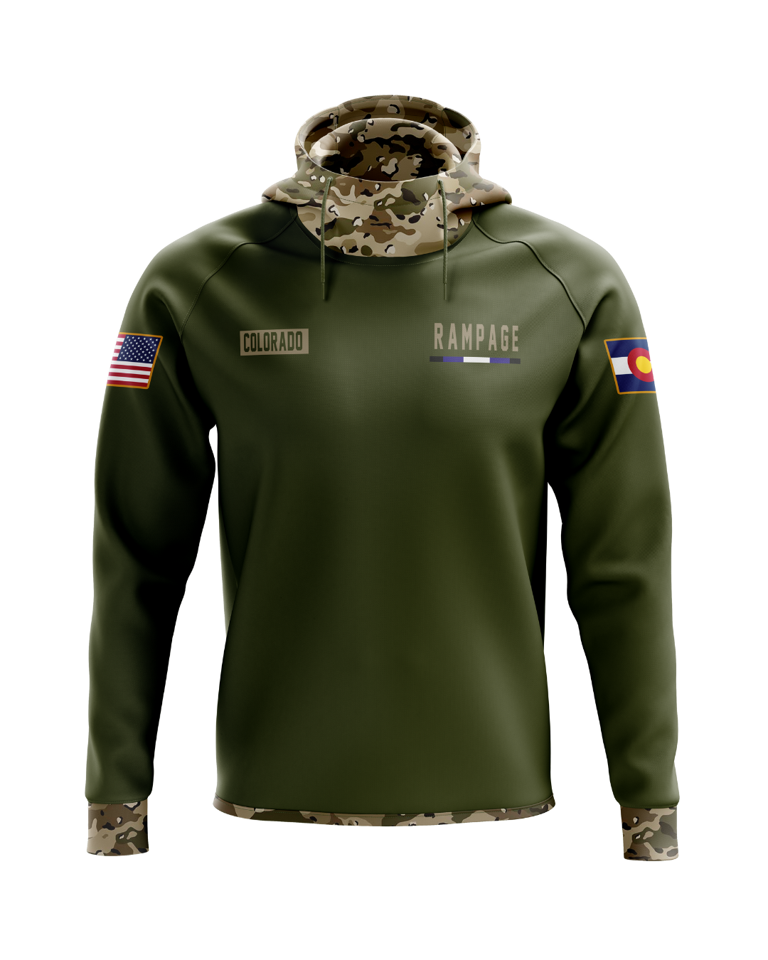 Colorado Rampage Military Appreciation Scuba Hoodie
