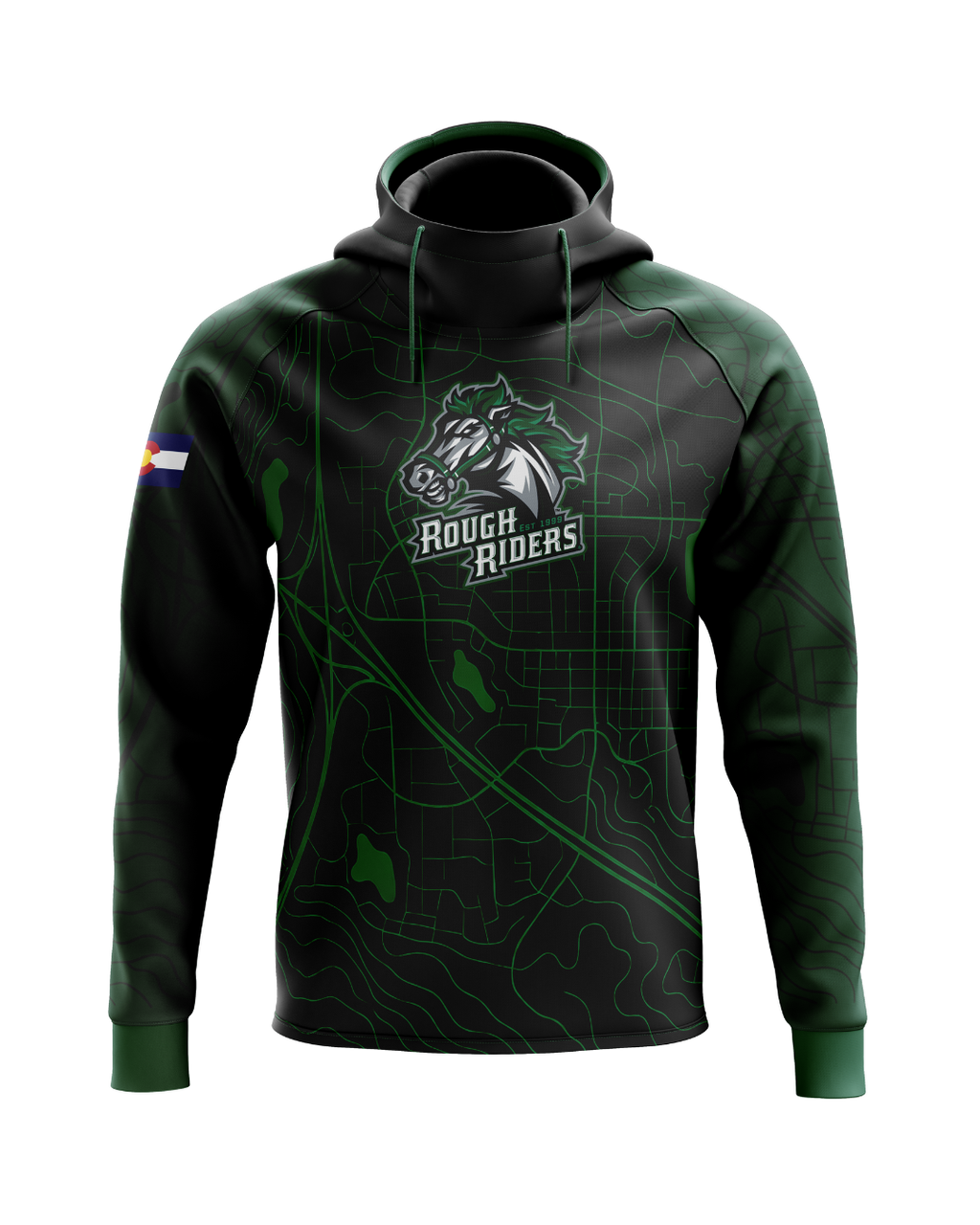 Rough Riders Topographic Scuba Hoodie