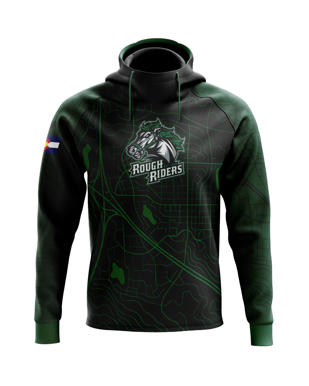 Rough Riders Topographic Scuba Hoodie
