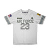 The front view of USAFA's Doolittle Raiders baseball jersey