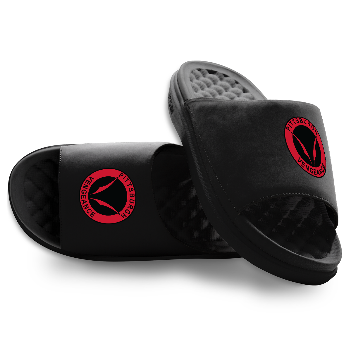 Pittsburgh Vengeance Hockey Red Logo Black Motive