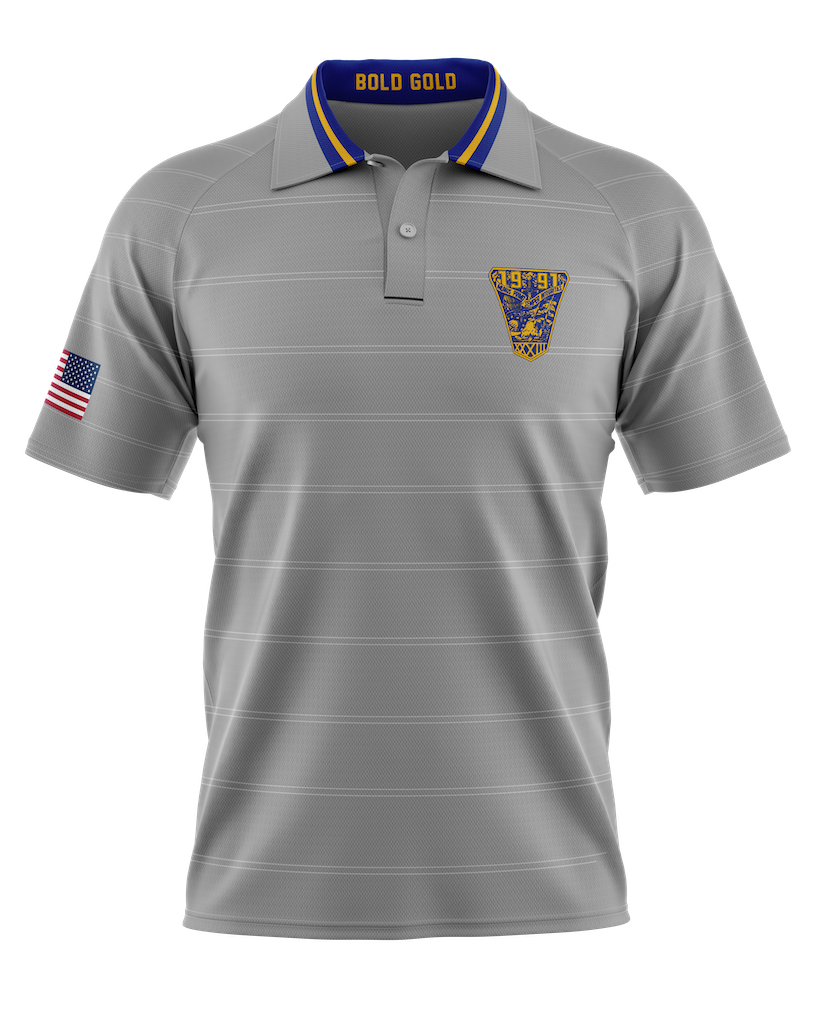 USAFA Class of 91 Polo - Grey Golf