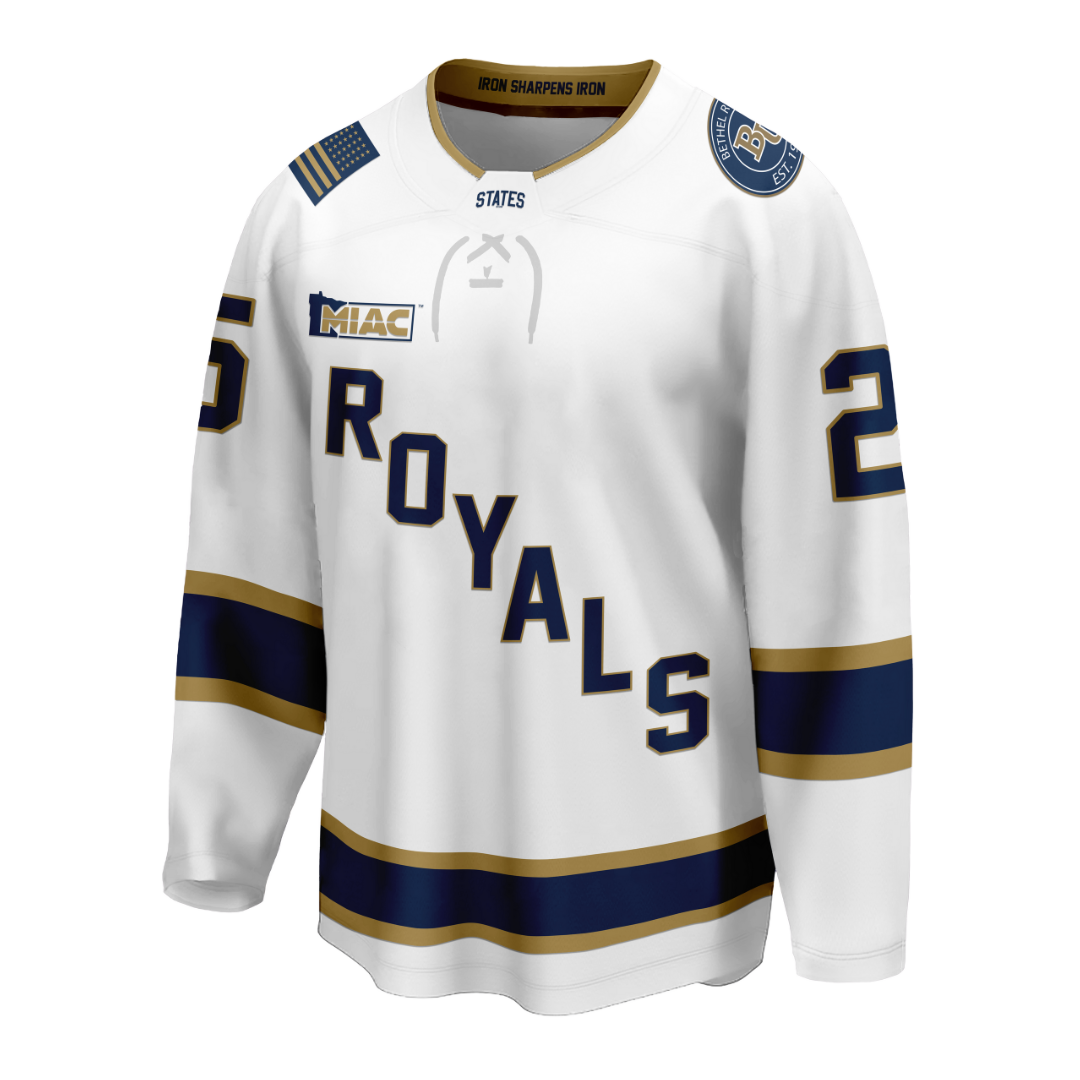 2025 Bethel University White On-Ice Men's Authentic Jersey