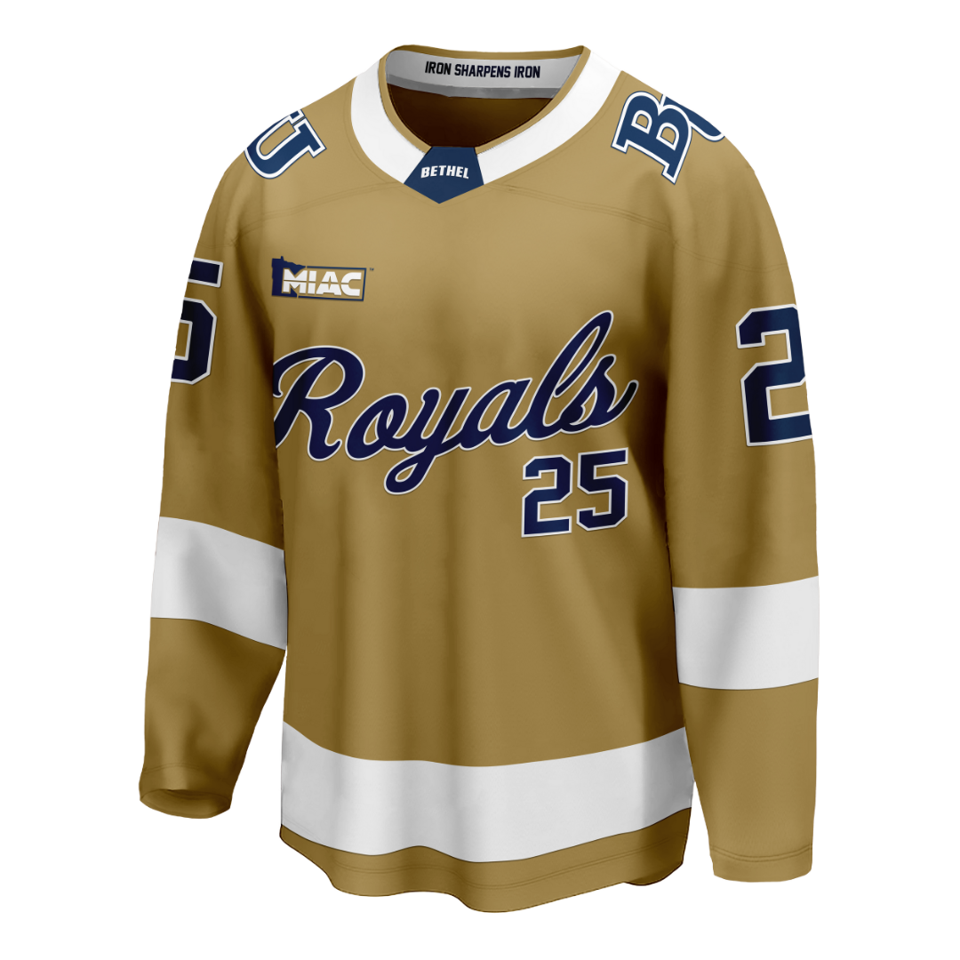 2025 Bethel University Gold On-Ice Men's Authentic Jersey