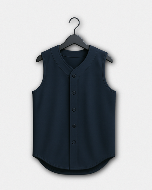 Baseball Full Button Vest Jersey