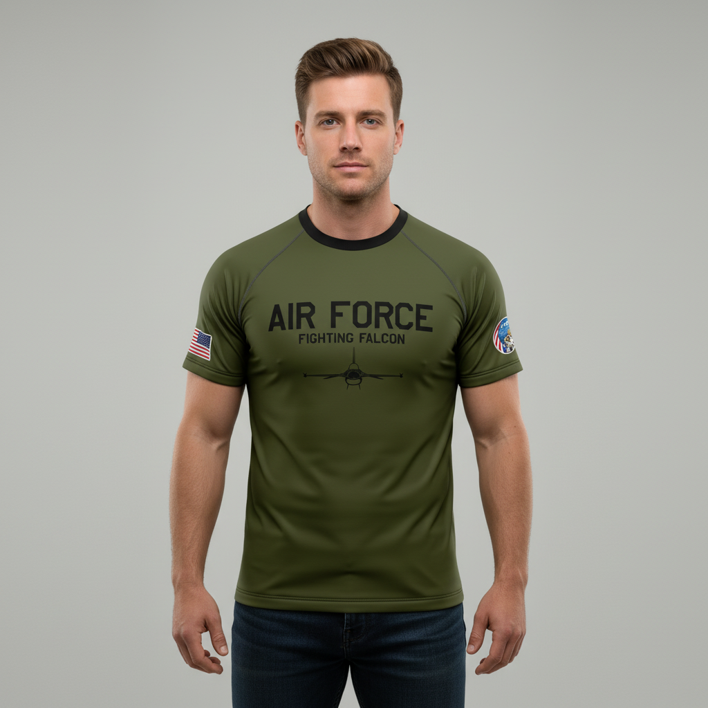 Air Force Fighting Falcon Viper Green Performance Tee (Youth and Adult Sizes)
