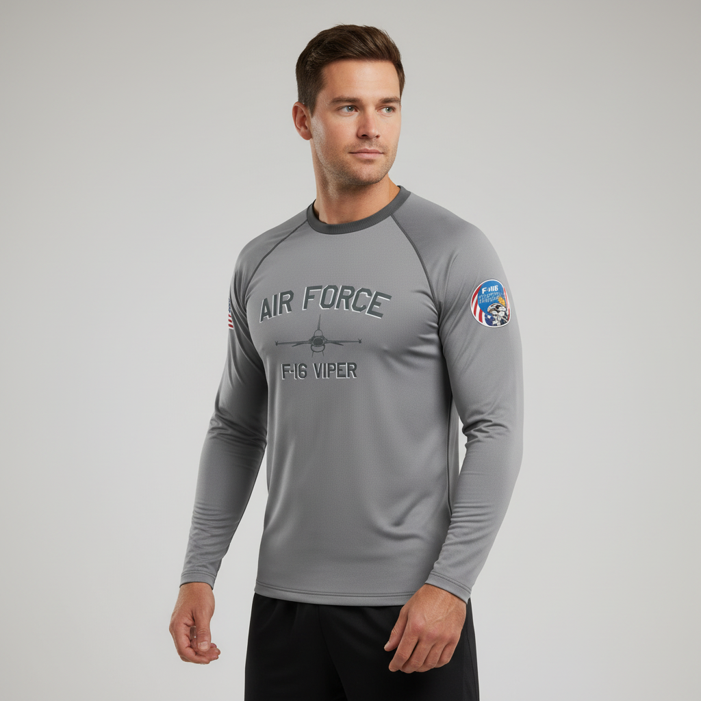 Air Force Arched VIPER Jet Performance Long Sleeve Tee (Youth and Adult Sizes)