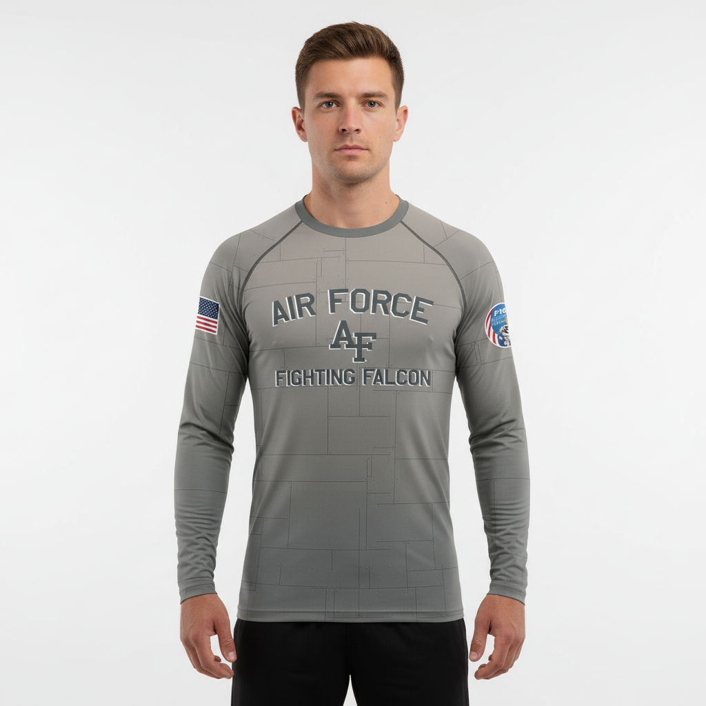 Air Force Arched APLS Fighting Falcon Performance Long Sleeve Tee (Youth and Adult Sizes)