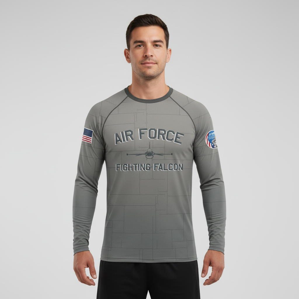 Air Force APLS Fighting Falcon Jet Performance Long Sleeve Tee (Youth and Adult Sizes)