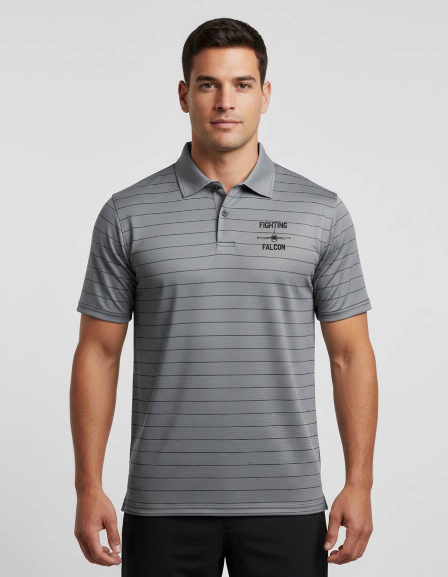 Air Force Fighting Falcon Striped polo (Youth and Adult Sizes)