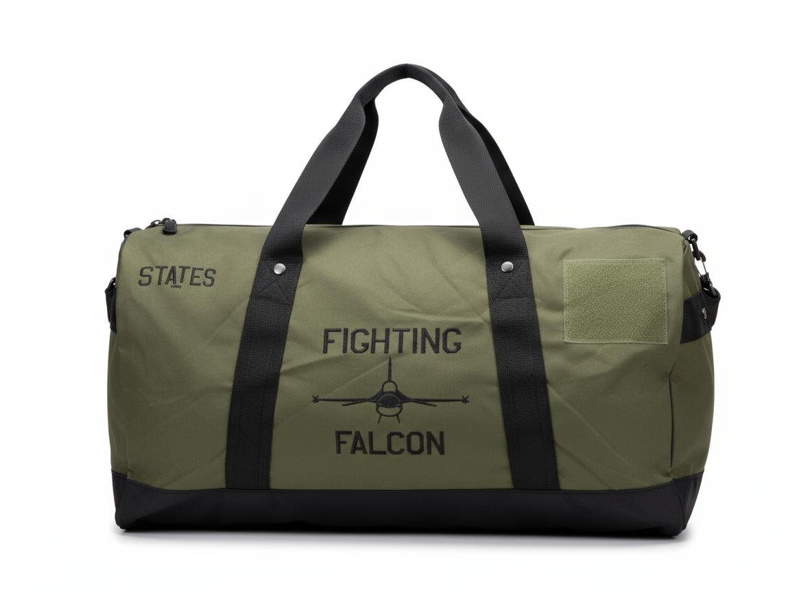 Air Force APLS Green Canvas Fighting Falcon Flight Bag